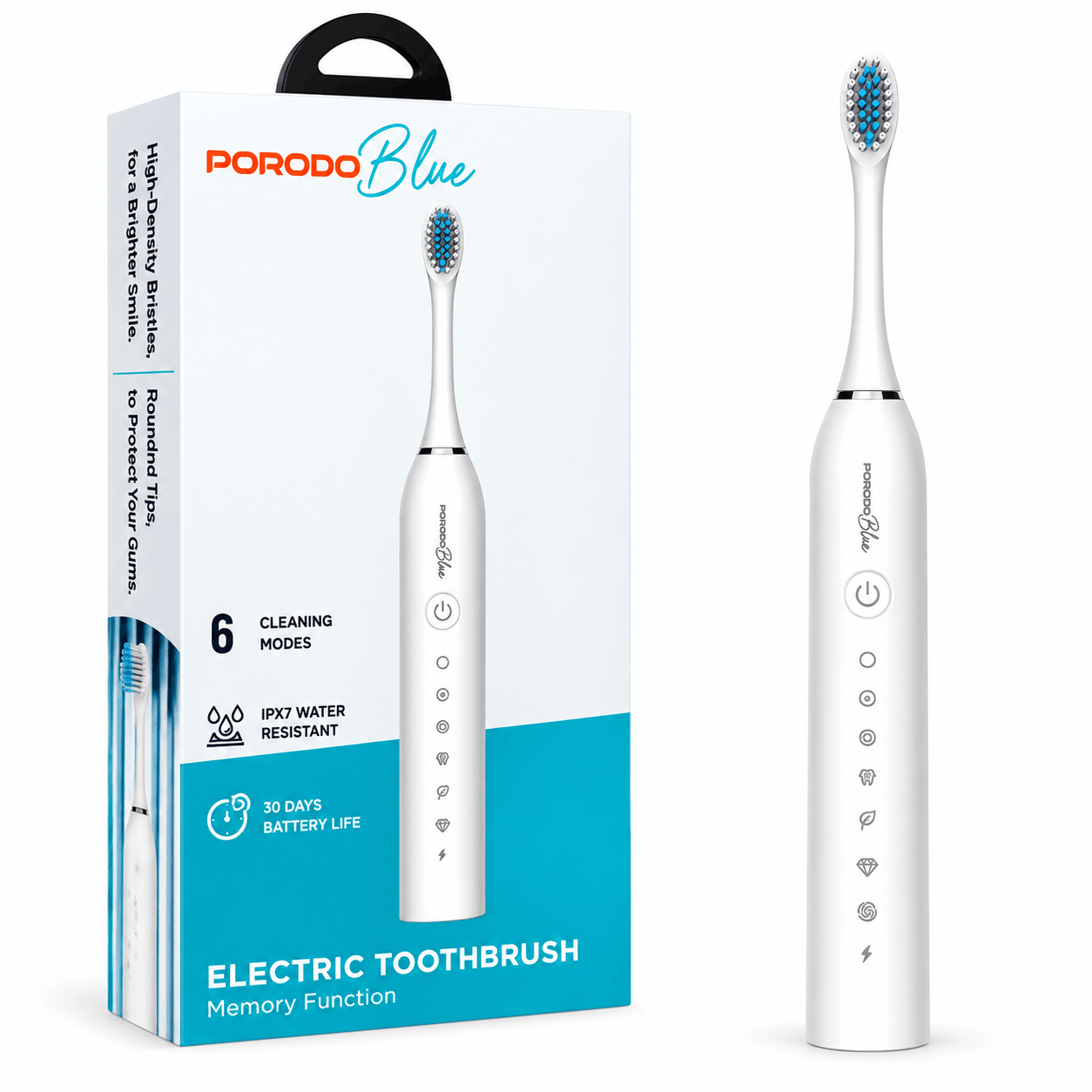 خرید مسواک شارژی پرودو مدل PORODO PBZDX3WH Toothbrush with Memory Function سفید 