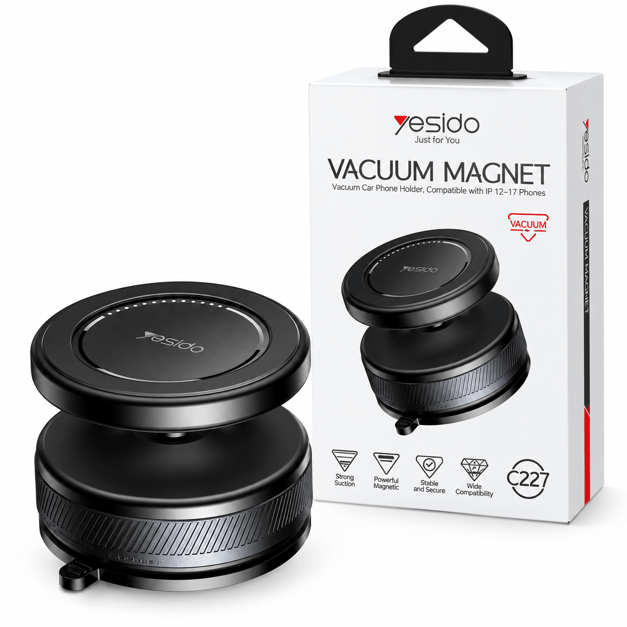 خرید هولدر موبایل یسیدو مدل YESIDO VACUUM MAGNET C227
