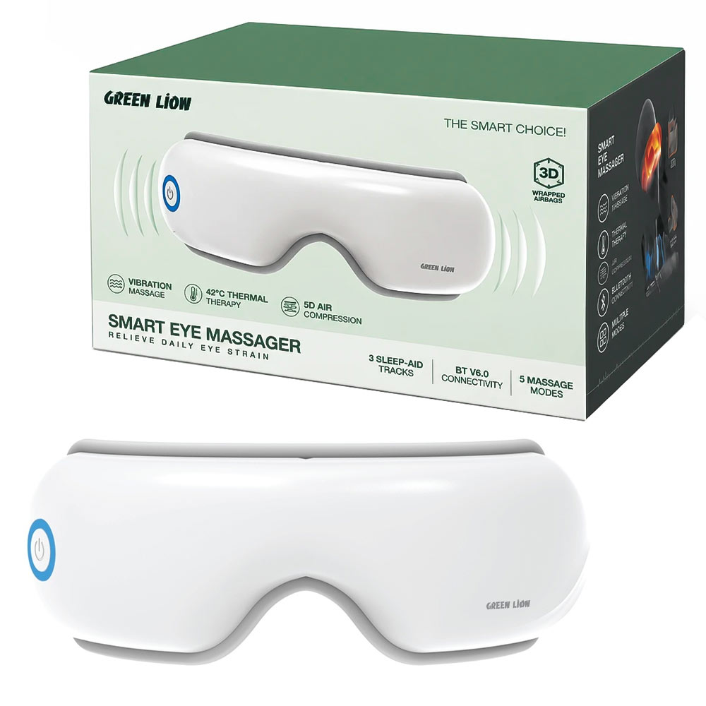 خرید ماساژور چشم گرین لاین مدل GREEN LION GNEYEMSG41WH Smart Eye Massage سفید 