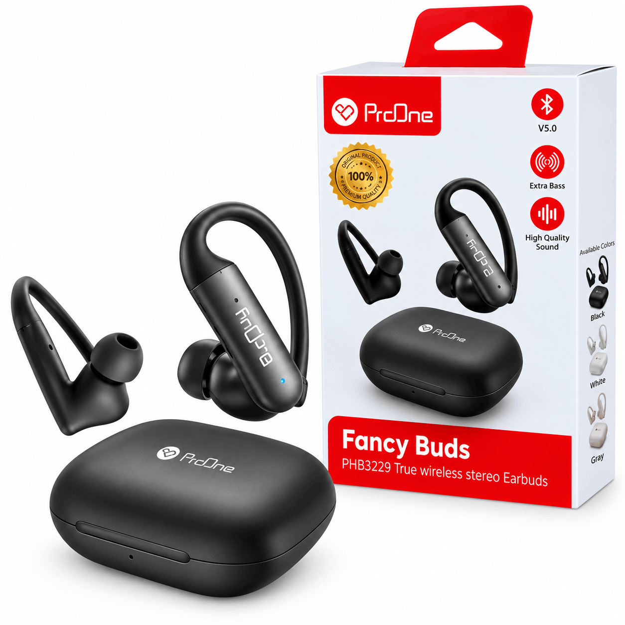 ویژگی ایرپاد پرووان مدل PROONE Fancy Buds PHB-3229 مشکی