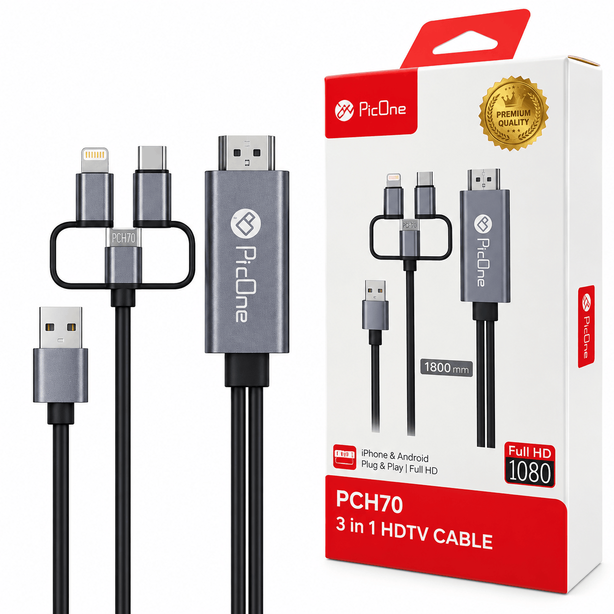 خرید کابل HDMI پرووان مدل PROONE PCH70 3 in 1 HDTV