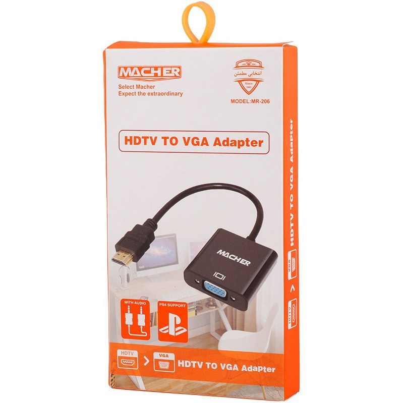 تبدیل HDMI به VGA مچر مدل MACHER MR206