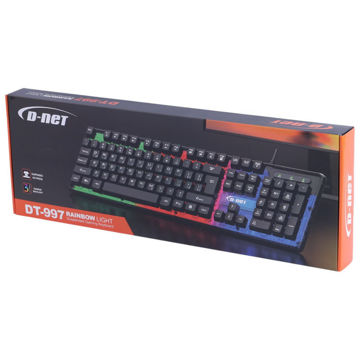 خرید کیبورد سیم دار گیمینگ دی نت مدل D-NET DT-997 مشکی