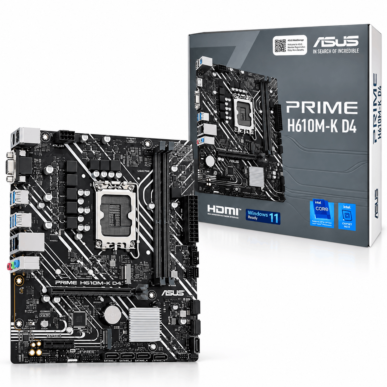 خرید مادربرد ایسوس مدل ASUS PRIME H610M-K Intel LGA 1700 90MB1A10-M0EAY0 DDR4 