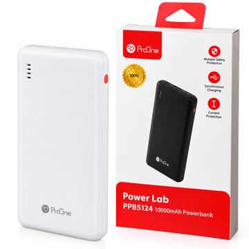 خرید پاوربانک پرووان مدل PROONE PPB5124 10000mAh 20W سفید