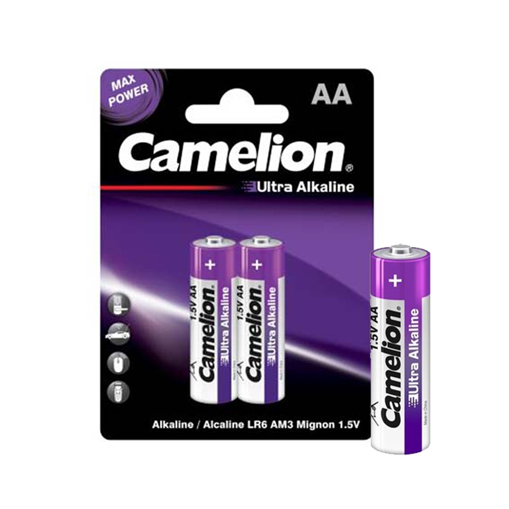 باتری قلمی آلکالاین کملیون مدل CAMELION Ultra Alkaline بسته 2 عددی