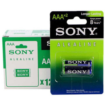 خرید باتری آلکالاین 2نیم قلم کارتی SONY