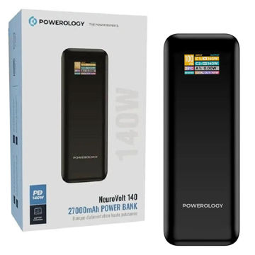 پاوربانک 27000mAh  پاورولوژی مدل POWEROLOGY NeuroVolt 140 PP090 توان 140W