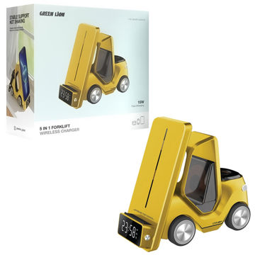 شارژر بی‌ سیم 5 کاره گرین لاین مدل GREEN LION Forklift GN5N1FWCYL زرد