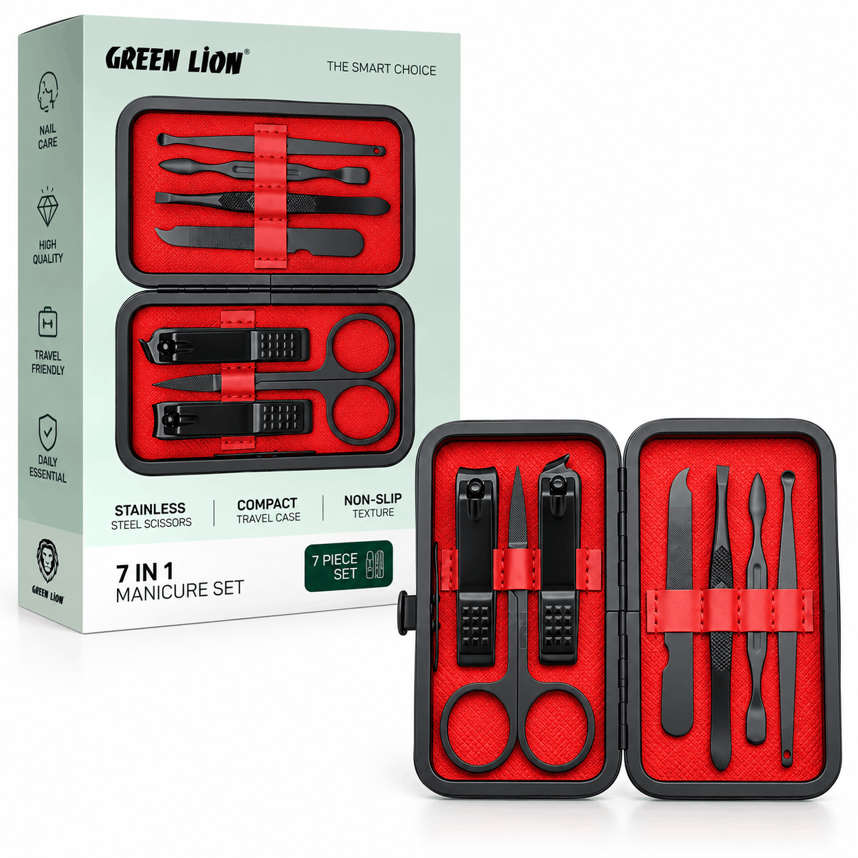 خرید ست مانیکور گرین لاین مدل GREEN LION GN7IN1MANBK 7IN1