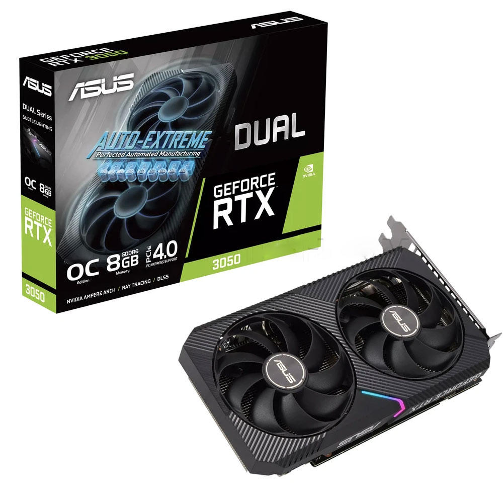 کارت گرافیک ایسوس مدل ASUS Dual GeForce RTX 3050 8GB GDDR6 کد 90YV0GH6-M0NA00
