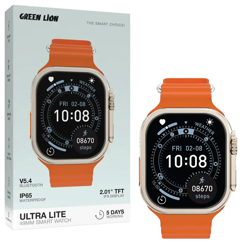 خرید ساعت هوشمند گرین لاین مدل GREEN LION GNULTRLTESWTI ULTRA LITE نقره ای