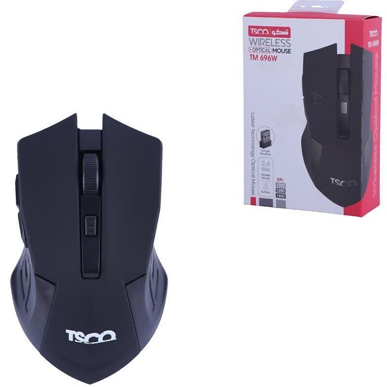 ماوس بی‌سیم تسکو مدل TSCO TM 696W مشکی