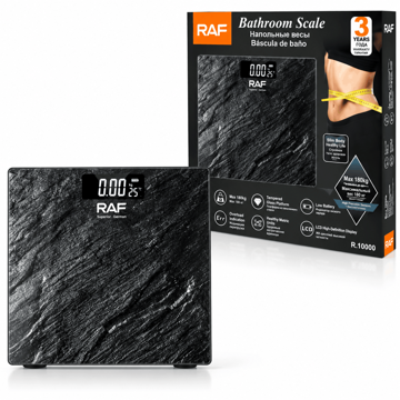خرید ترازو دیجیتال راف مدل RAF R-10000 مشکی طرح سنگ
