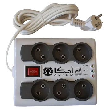 محافظ برق شش خانه امگا مدل OMEGA P6000 1.5M