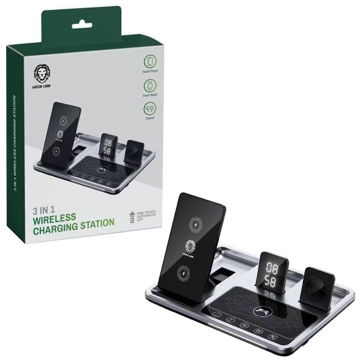شارژر بی سیم گرین لاین مدل GREEN LION GN41N1WCSGY 4 in 1 15W