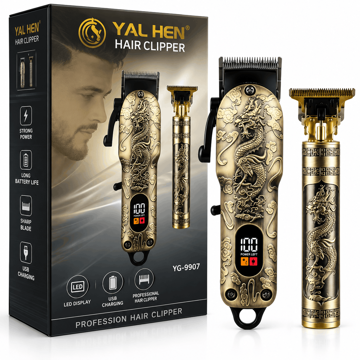 خرید ماشین اصلاح و خط زن شارژی موی سر و صورت یاخن مدل YACHEN YC-2007 مشکی