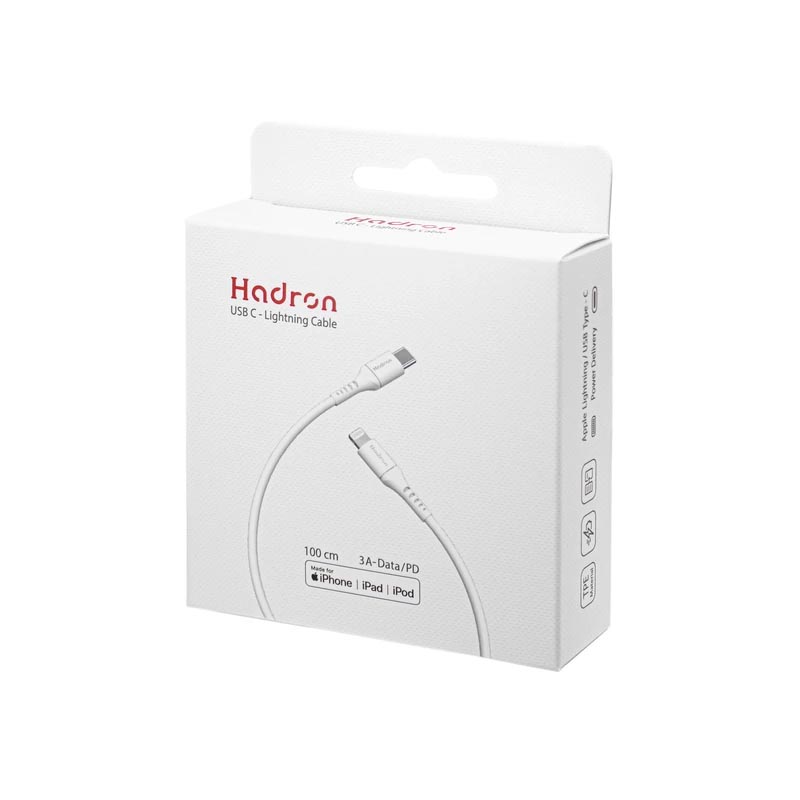 کابل USB-C به Lightning هادرون مدل HADRON C-L01 PD مشکی