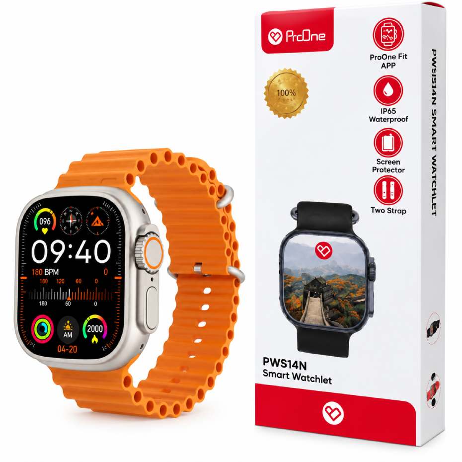 قیمت  ساعت هوشمند پرووان مدل PROONE PWS14N Smart Watch تیتانیوم نارنجی