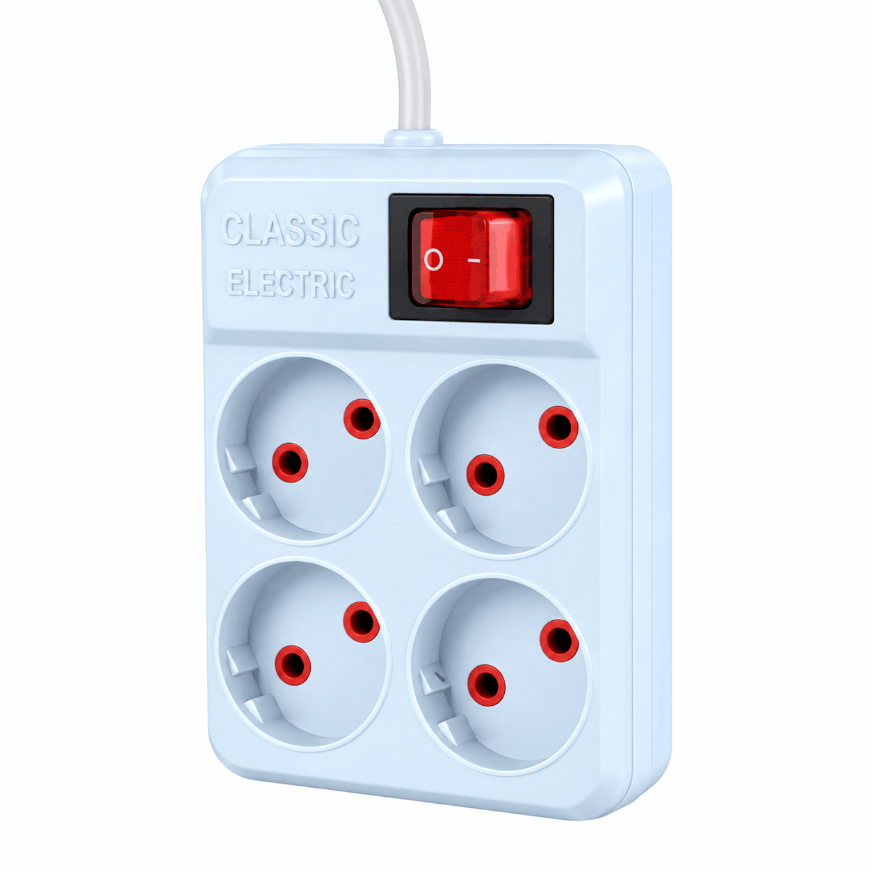 خرید رابط برق 4 خانه کلاسیک الکتریک مدل Classic Electric 2 سفید طول 2 متر