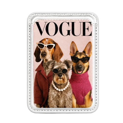 قیمت جا کارتی مگ سیف دار مدل WALLET MAGSAFE VOGUE چرم سفید