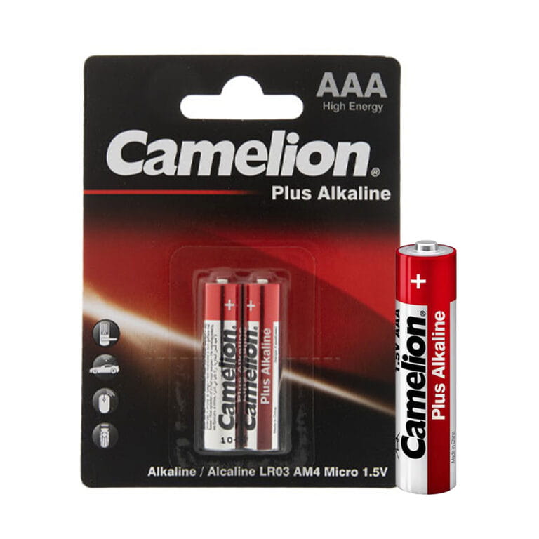 خرید باتری آلکالاین نیم قلم 2 کارتی کملیون مدل CAMELION Plus Alkaline