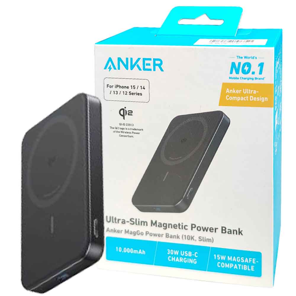 خرید پاوربانک مگ سیف وایرلس انکر مدل ANKER A1664H11 30W 10000mAh مشکی