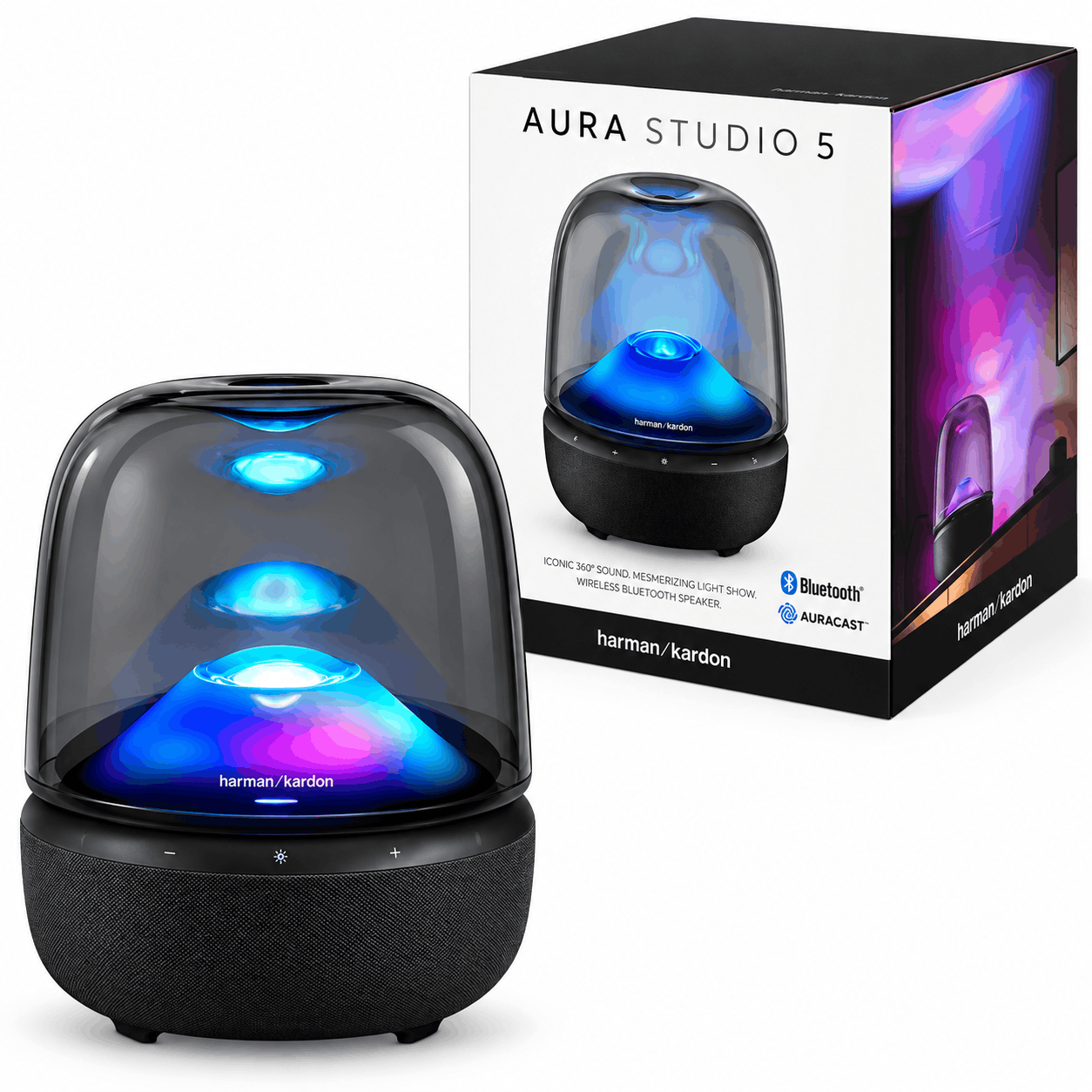 خرید اسپیکر بلوتوثی پرتابل هارمن کاردن مدل Harman Kardon Aura Studio 5 مشکی