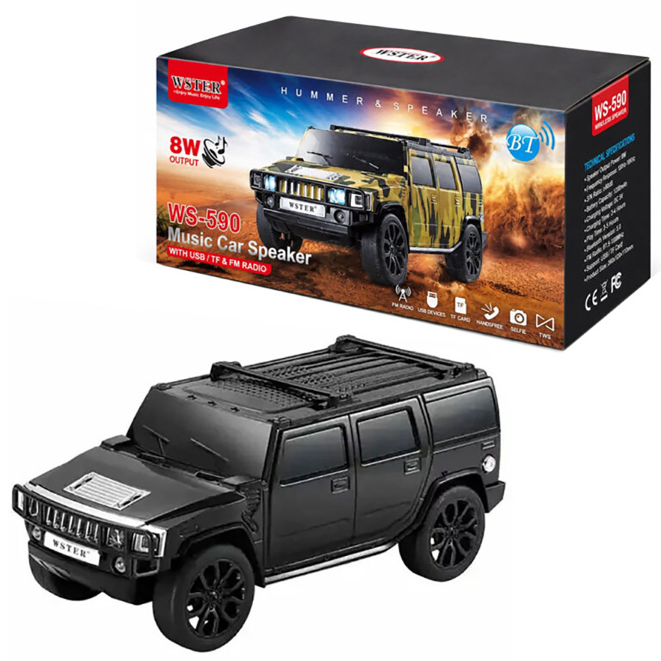 قیمت اسپیکر بلوتوثی پرتابل وستر مدل WSTER WS-590 فانتزی طرح ماشین