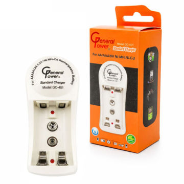 خرید شارژر باتری قلمی و نیم قلمی 2 عددی جنرال پاور مدل GENERAL POWER GC-401