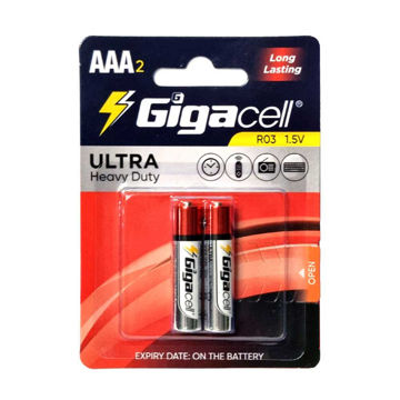 خرید باتری ساده نیم قلم 2 کارتی گیگاسل مدل GIGACELL Heavy Duty
