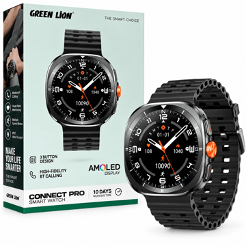 خرید ساعت هوشمند گرین لاین مدل GREEN LION GNCNNPSWBK Connect Pro Smart Watch مشکی