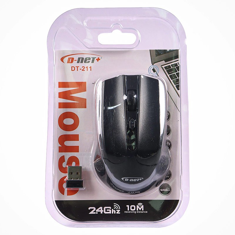قیمت ماوس بی سیم دی نت پلاس مدل D-NET+ DT-211 مشکی