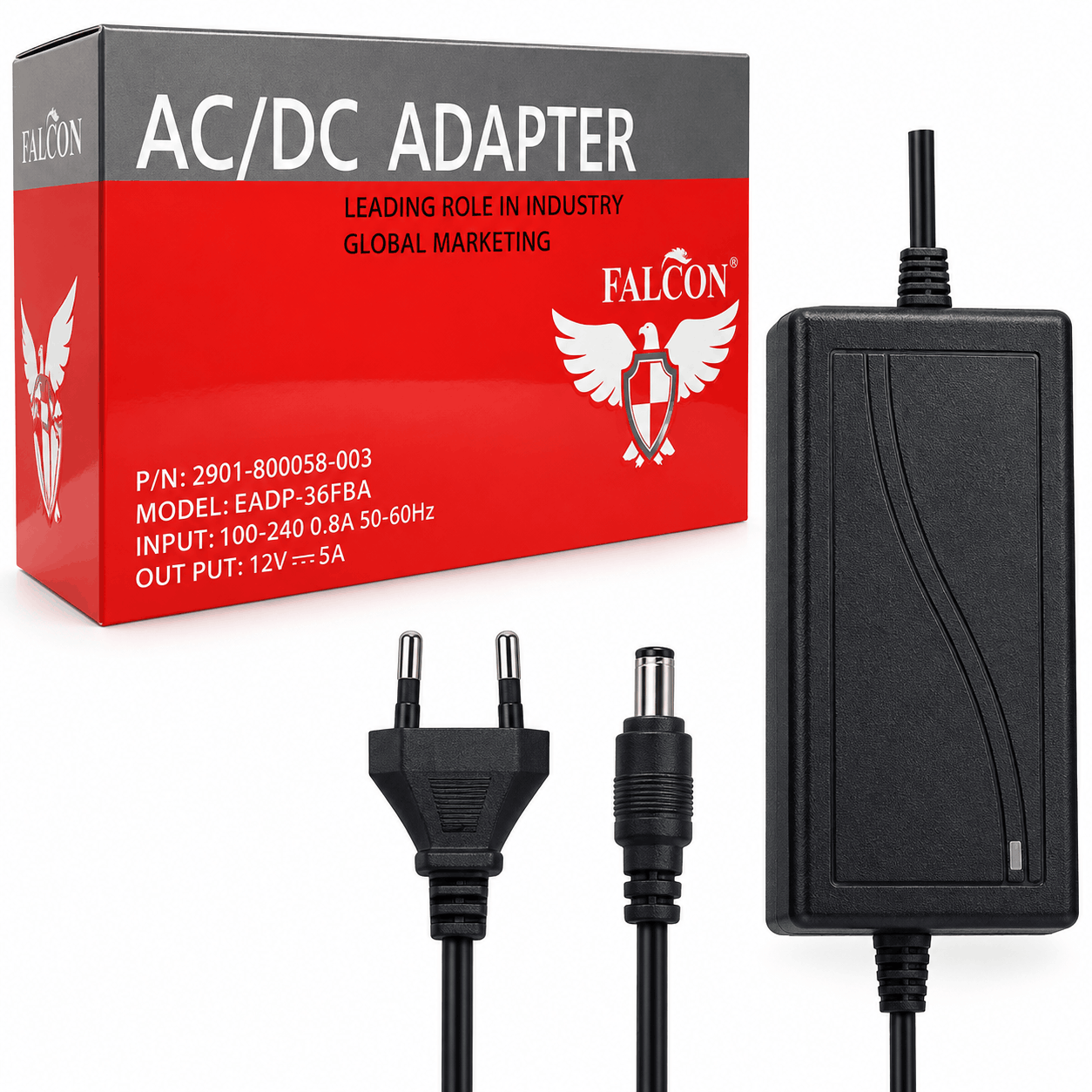 خرید آداپتور 12 ولت 5 آمپر فالکون مدل FALCON EADP-36FBA 12V 5A