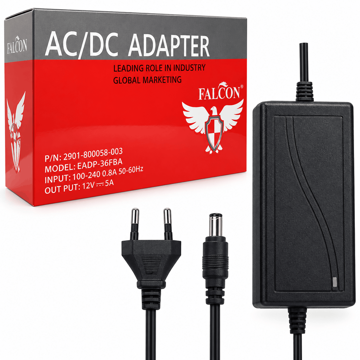 خرید آداپتور 12 ولت 5 آمپر فالکون مدل FALCON EADP-36FBA 12V 5A