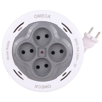 قیمت رابط برق چهار خانه امگا مدل OMEGA R4500 جمع شونده طول 5 متر