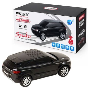 قیمت اسپیکر بلوتوثی پرتابل وستر مدل WSTER WS-389BT فانتزی طرح ماشین مشکی