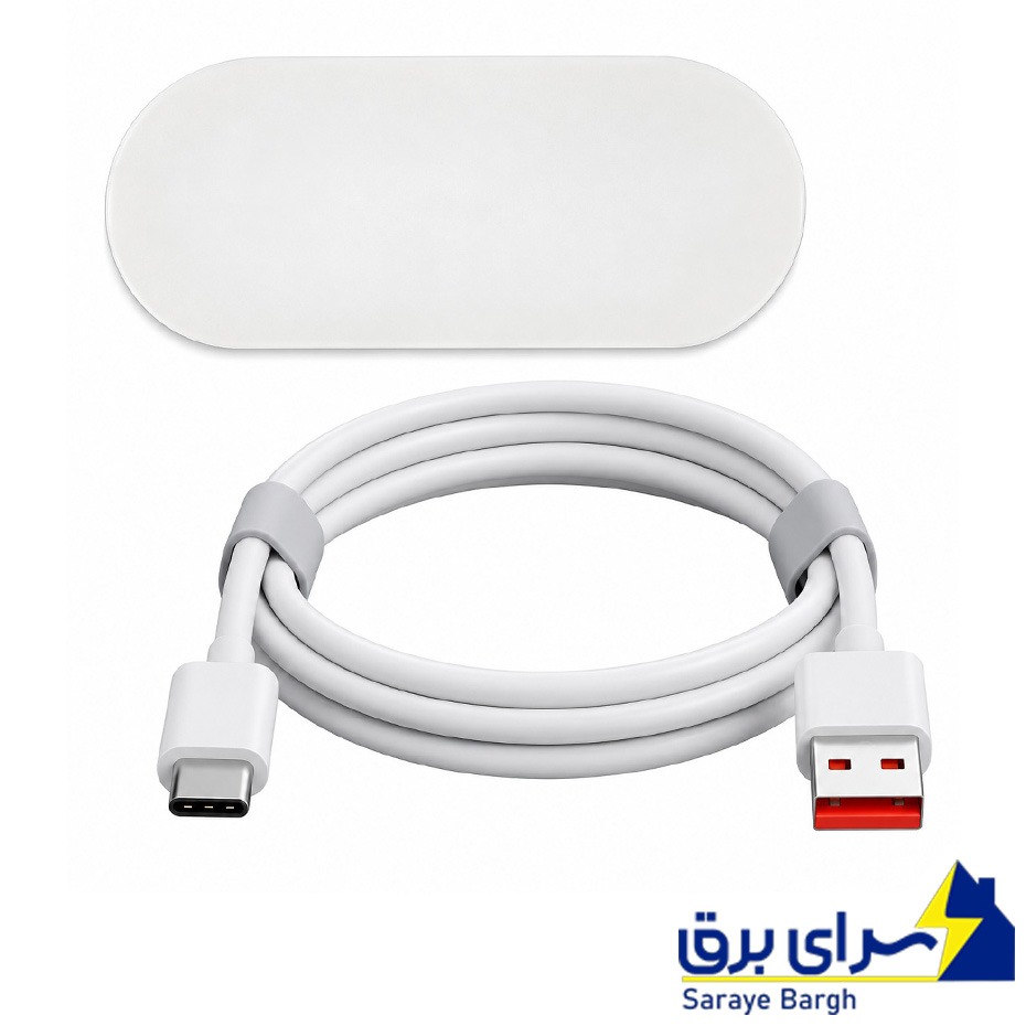 قیمت کابل شارژ تایپ سی مدل USB-C بدون پک سفید طول 1 متر