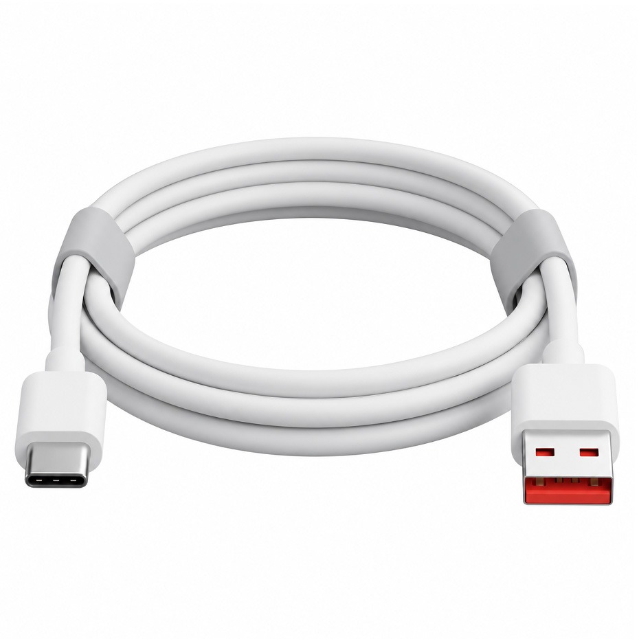 خرید کابل شارژ تایپ سی مدل USB-C بدون پک سفید طول 1 متر