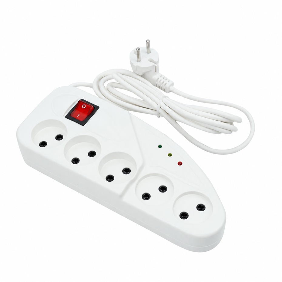 خرید چندراهی برق و محافظ ولتاژ 5 خانه تکسان مدل TS-110 طول 3 متر