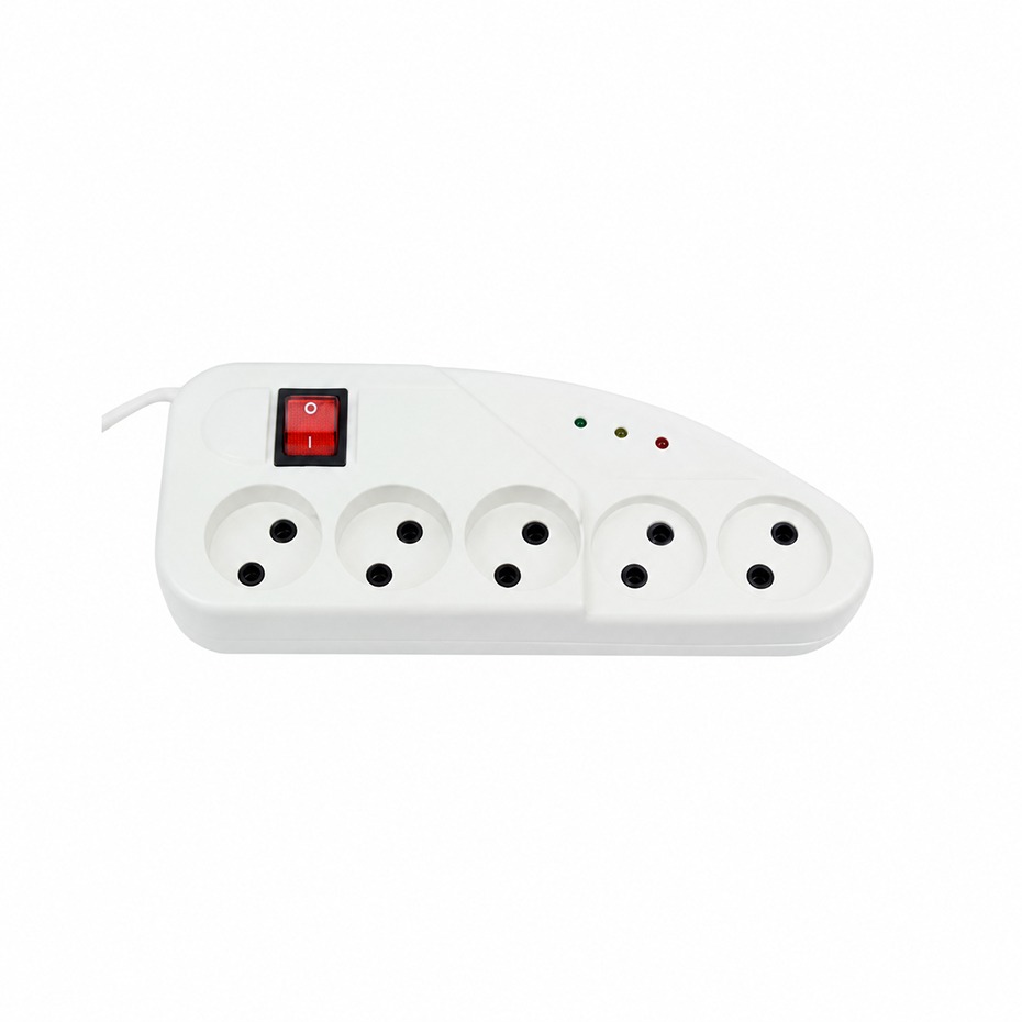 مشخصات چندراهی برق و محافظ ولتاژ 5 خانه تکسان مدل TS-110 طول 3 متر