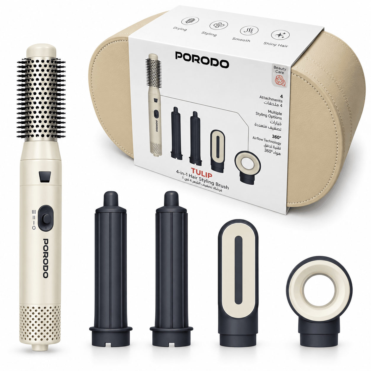 خرید ست سشوار چند کاره پرودو مدل PORODO PDLFST126WH 5 in 1 MULTI STYLING سفید