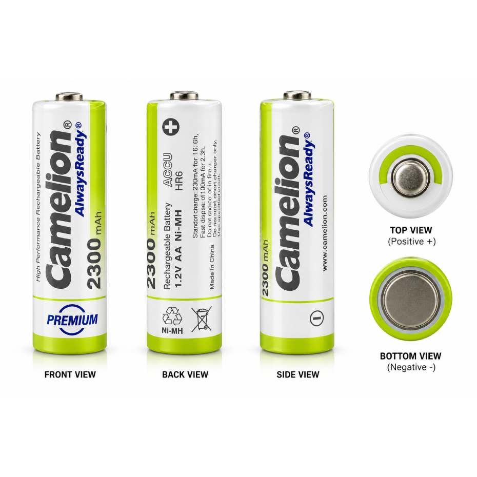 قیمت باتری قلمی شارژی کملیون مدل CAMELION 2300mAh بسته 2 عددی