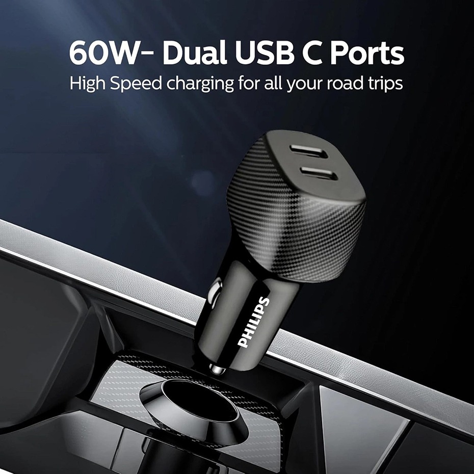 مشخصات شارژر فندکی فیلیپس مدل PHILIPS DLP5522C 60W
