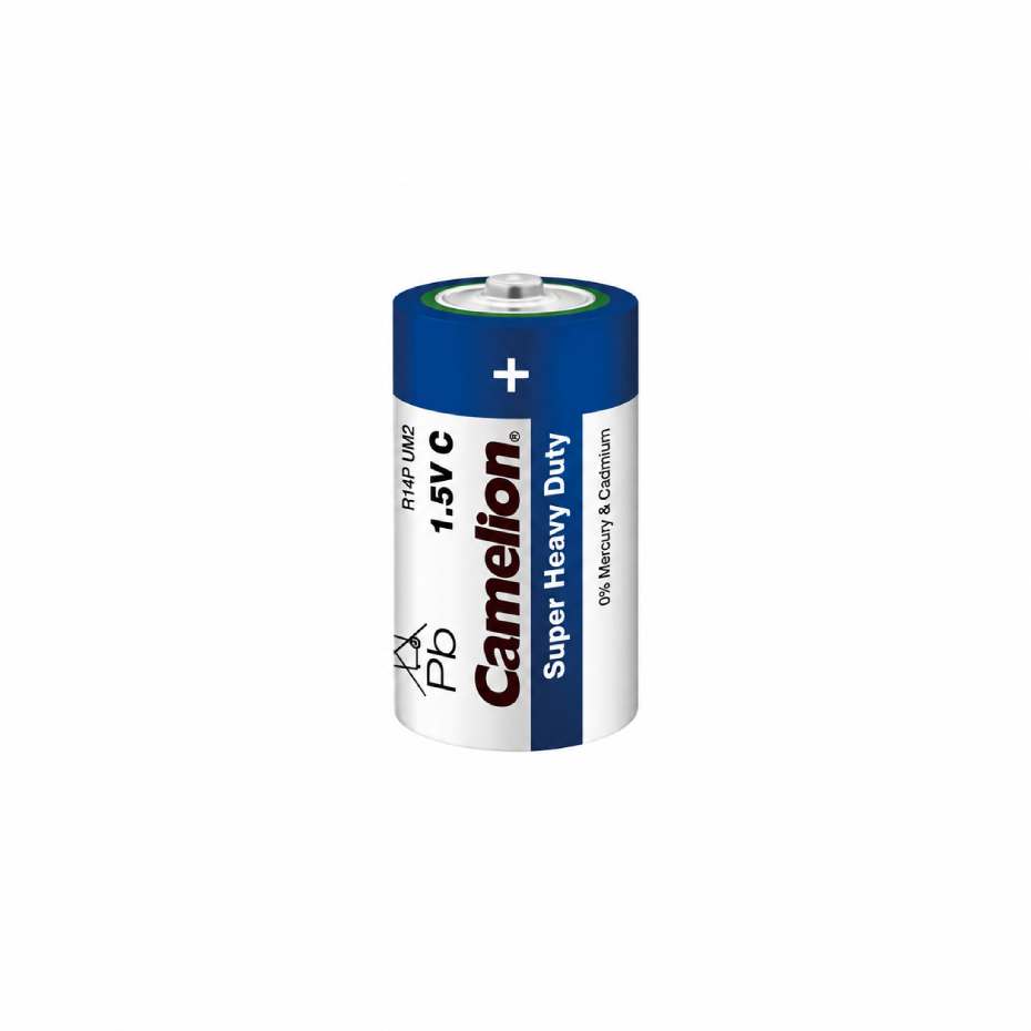 مشخصات باتری متوسط سایز C ساده 2 کارتی کملیون مدل CAMELION 1.5v