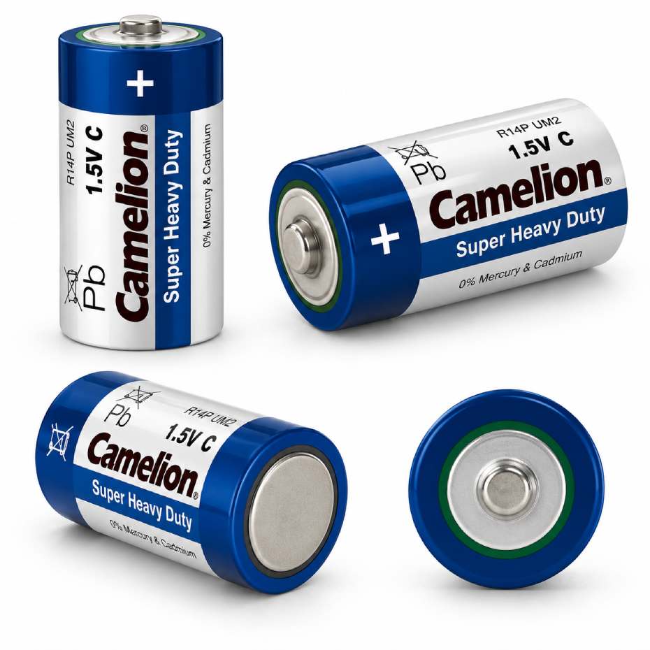 قیمت باتری متوسط سایز C ساده 2 کارتی کملیون مدل CAMELION 1.5v