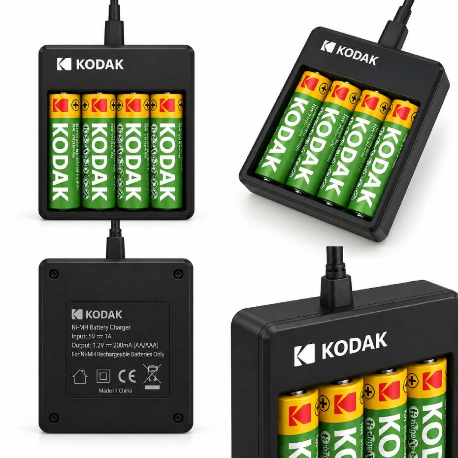 مشخصات باتری قلمی شارژی کداک مدل KODAK 2100mAh بسته 4 عددی