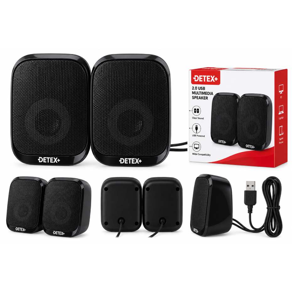وزن اسپیکر دسکتاپ دوتکه دتکس پلاس مدل DETEX DS-916