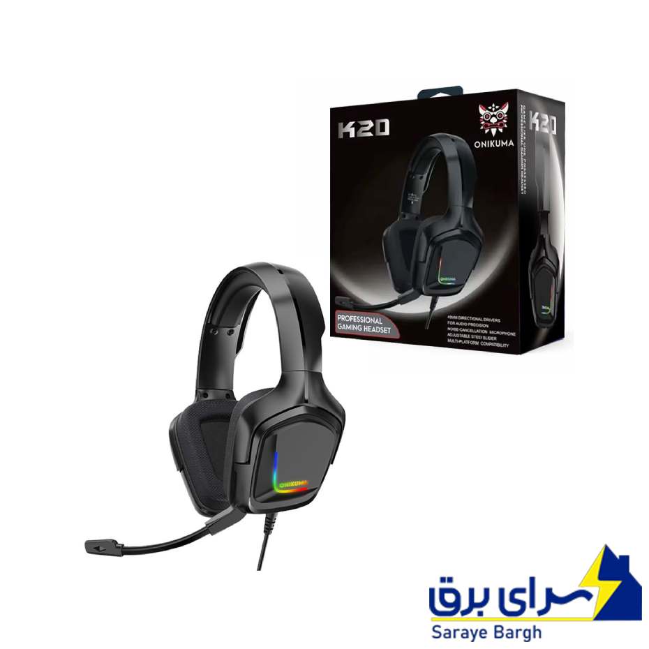 خرید هدست سیم دار گیمینگ اونیکوما مدل ONIKUMA K20 مشکی